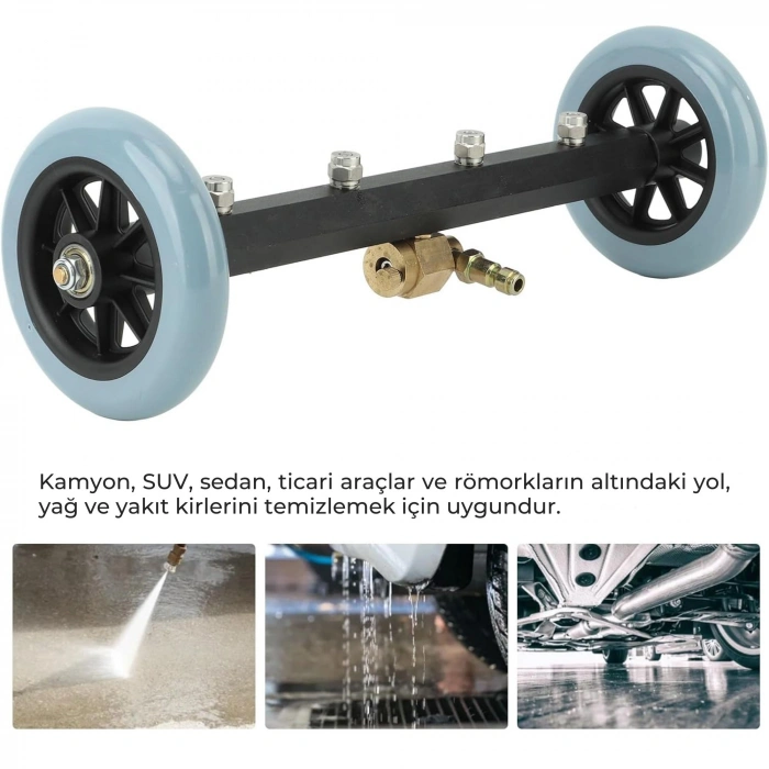 EtaShop 4 Nozullu Araç Altı Yıkama Aparatı 5000 PSI Paslanmaz Çelik Alt Takım Temizleyici, Basınçlı Yıkama Makinesi Uyumlu