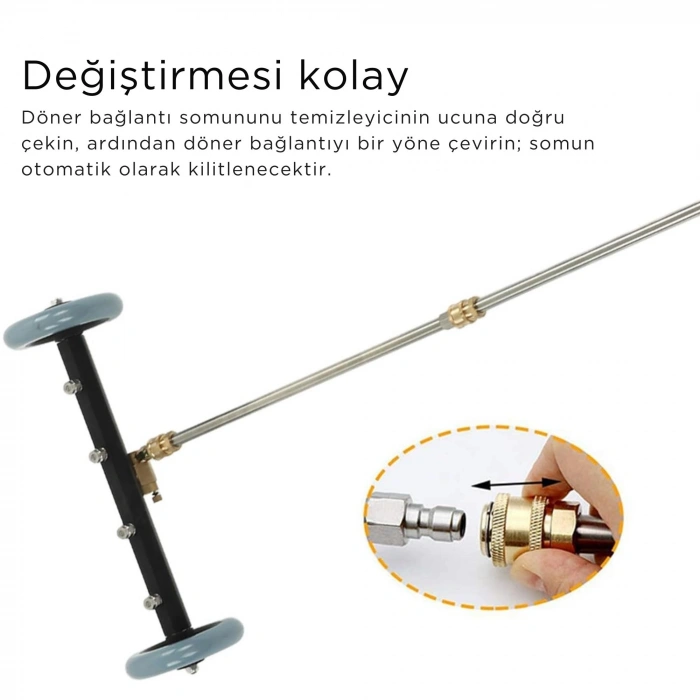 EtaShop 4 Nozullu Araç Altı Yıkama Aparatı 5000 PSI Paslanmaz Çelik Alt Takım Temizleyici, Basınçlı Yıkama Makinesi Uyumlu