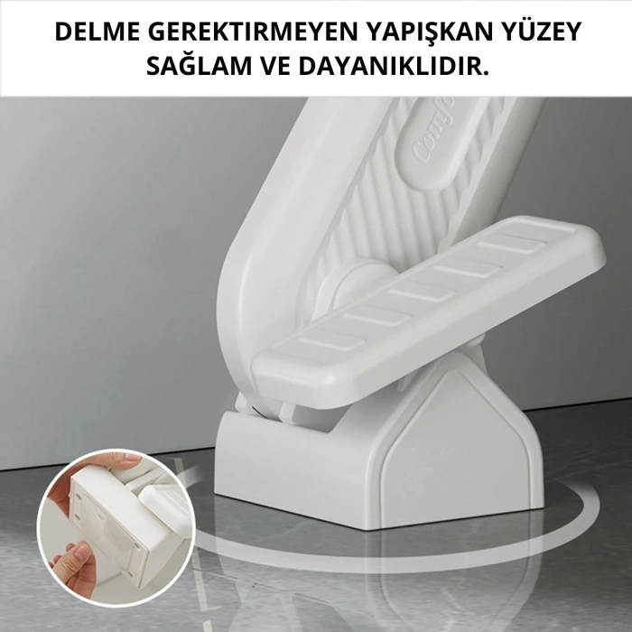EtaShop Ayak Pedallı Klozet Kapak Kaldırma Aparatı Delme Gerektirmeyen Hijyenik Tuvalet Kapağı Kaldırıcı Ayak Pedallı WC Aksesuarı ABS