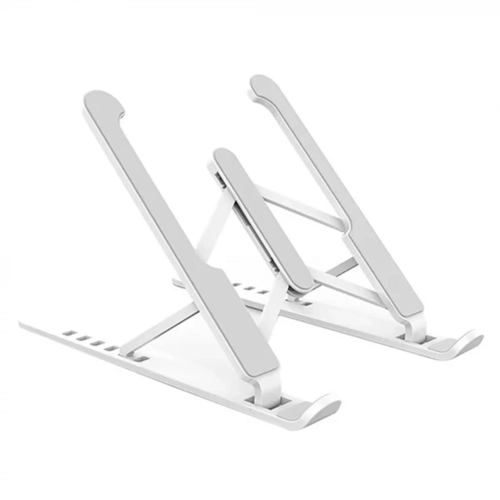 EtaShop Katlanabilir Ergonomik Laptop Standı  9,15.6 Notebook Tablet Uyumlu  Ayarlanabilir Yükseklik Beyaz