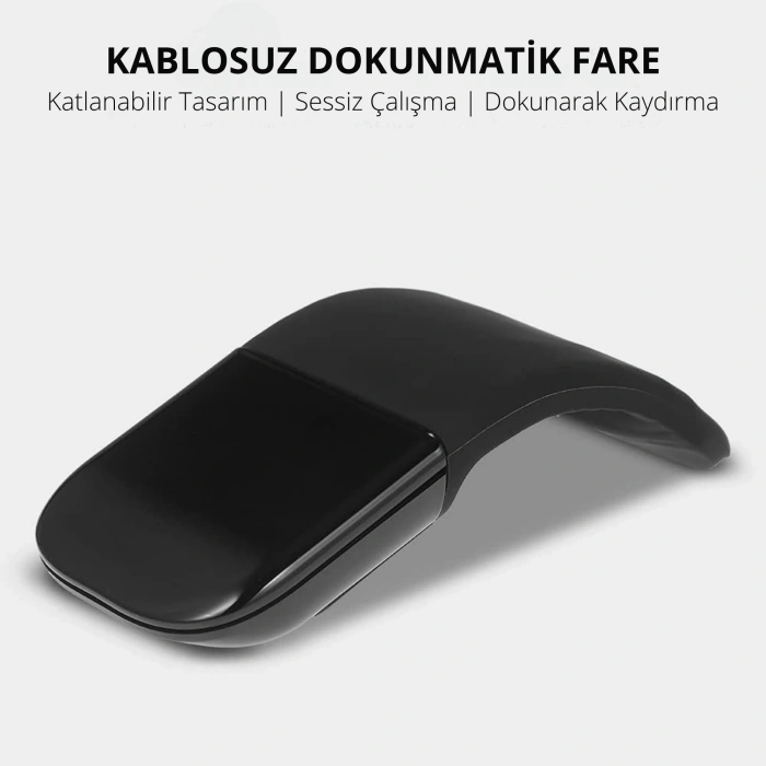 EtaShop Katlanabilir Kablosuz 2.4G Arc Mouse Sessiz Dokunmatik 1000 DPI Taşınabilir Ergonomik Fare