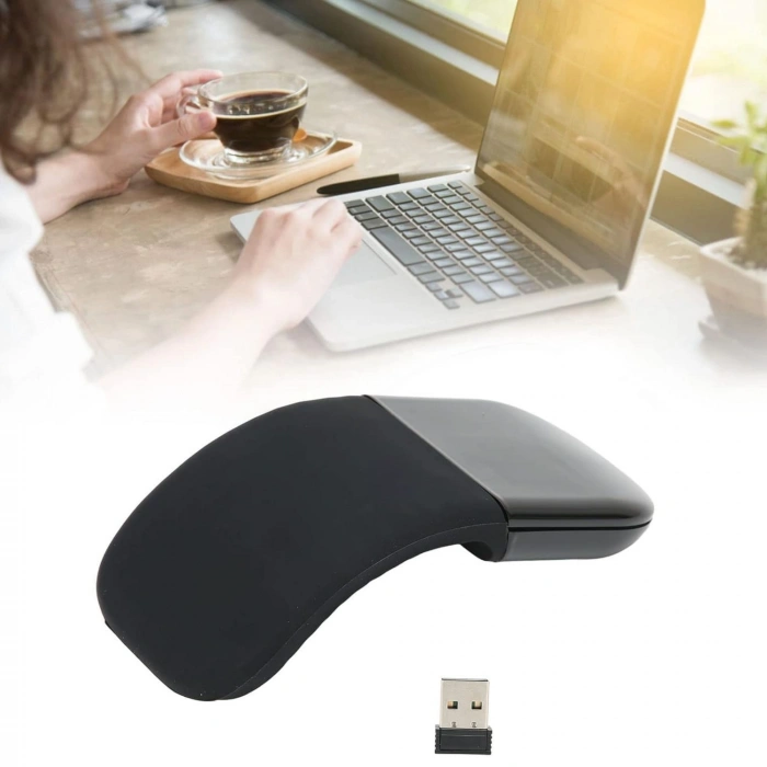 EtaShop Katlanabilir Kablosuz 2.4G Arc Mouse Sessiz Dokunmatik 1000 DPI Taşınabilir Ergonomik Fare