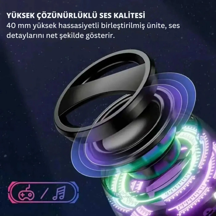 EtaShop Manyetik RGB Mini Bluetooth Hoparlör Telefon Tutuculu 5W Stereo Ses IPX5 Su Geçirmez