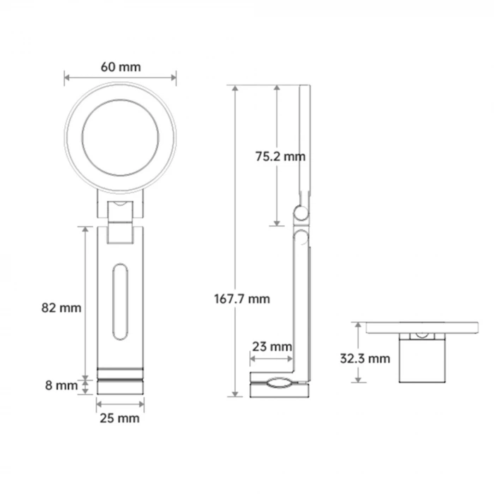 EtaShop Manyetik Taşınabilir Telefon Tutacağı Katlanabilir 360° Seyahat Standı MagSafe Uyumlu