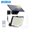 EtaShop 228 LED Güneş Enerjili Sensörlü Dış Mekan Lamba Uzaktan Kumandalı IP65 Projektör Bahçem Garaj Güvenlik Aydınlatması