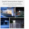 EtaShop 228 LED Güneş Enerjili Sensörlü Dış Mekan Lamba Uzaktan Kumandalı IP65 Projektör Bahçem Garaj Güvenlik Aydınlatması