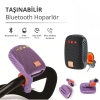 EtaShop Bisiklet Bluetooth Hoparlör Taşınabilir Su Geçirmez Çift Bağlantı FM Radyo Mor
