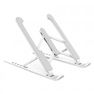 EtaShop Katlanabilir Ergonomik Laptop Standı  9,15.6 Notebook Tablet Uyumlu  Ayarlanabilir Yükseklik Beyaz