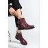 165-204/1 Bordo Kroko Toka Aksesuarlı Fermuarlı Günlük Kadın Bot