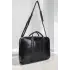 Unisex Lüx Macbook Organizer 15.6-16 İnç Kroko Siyah Laptop Evrak Çantası