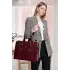 Unisex Lüx 14-15.6 inç Bordo Kroko Ofis Evrak Laptop Çantası