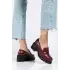 746-759 Bordo Yanki Yüksek Tabanlı Loafer Ayakkabı