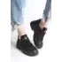 Agatha Bağcıklı Fermuarlı Ortopedik Taban Kadın Sneaker Spor Ayakkabı St - Siyah