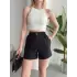 Çıtçıtlı Gabardin Şort