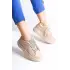 Della Bağcıklı Ortopedik Taban Taşlı Kadın Sneaker Spor Ayakkabı Tt - Ten