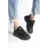Jane Bağcıklı Ortopedik Taban Kadın Sneaker Spor Ayakkabı  St - Siyah