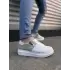 Tb155 Warrior Bağcıklı Ve Fermuarlı Cilt Süet Erkek Günlük Sneaker Ayakkabı Csbt - Beyaz/gri