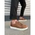 Tb166 Prestige Bağcıklı Cilt Kapitone Desenli Erkek Günlük Sneaker Ayakkabı Cbt - Taba