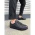 Tb166 Prestige Bağcıklı Cilt Kapitone Desenli Erkek Günlük Sneaker Ayakkabı Cst - Siyah