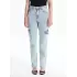 Kargo Cep Kar Yıkama Jeans Pantolon