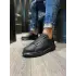 Terzi Bey Yüksek Taban Günlük Ayakkabı 044 Kapitone Siyah (siyah Taban)