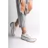 Parıs Bağcıklı Ortopedik Taban Kadın Sneaker Spor Ayakkabı  Bt - Beyaz