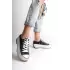 Parıs Bağcıklı Ortopedik Taban Kadın Sneaker Spor Ayakkabı  Bt - Siyah