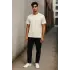 Regular Kalıp Kadın - Erkek Unisex Basic Tişört Ekru