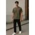 Regular Kalıp Kadın - Erkek Unisex Basic Tişört Haki