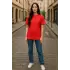 Regular Kalıp Kadın - Erkek Unisex Basic Tişört Kırmızı