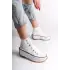 Roma Bağcıklı Ortopedik Taban Kadın Sneaker Spor Ayakkabı Bt - Beyaz