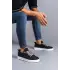 Cool Bağcıklı Keten Erkek Günlük Spor Klasik Siyah Ayakkabı
