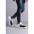 Tb155 Warrior Bağcıklı Ve Fermuarlı Cilt Erkek Günlük Sneaker Ayakkabı Cbt - Beyaz/siyah