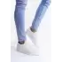Tb166 Prestige Bağcıklı Cilt Kapitone Desenli Erkek Günlük Sneaker Ayakkabı Cbt - Beyaz