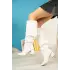 Beyaz Körüklü Kalın Topuklu Günlük Kadın Çizme