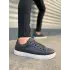 Tb122 Mode Bağcıklı Cilt Erkek Günlük Sneaker Ayakkabı Cbt - Siyah