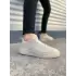Tb204 Flex Bağcıklı Keten Kumaş Erkek Günlük Sneaker Ayakkabı Kkt - Krem