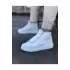 Terzi Bey Tb032 Beyaz Bağcıklı Sneakers  Yarım Bilek Bot
