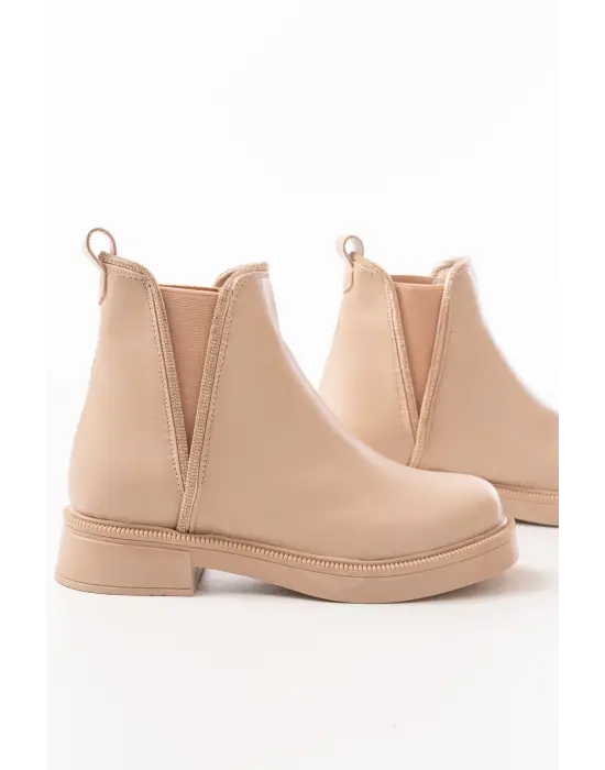 Nut Taş Aksesuarlı Lastikli Günlük Kadın Bot