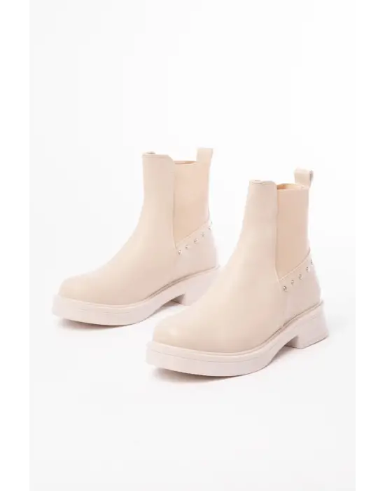 Bej Lastikli Günlük Kadın Bot