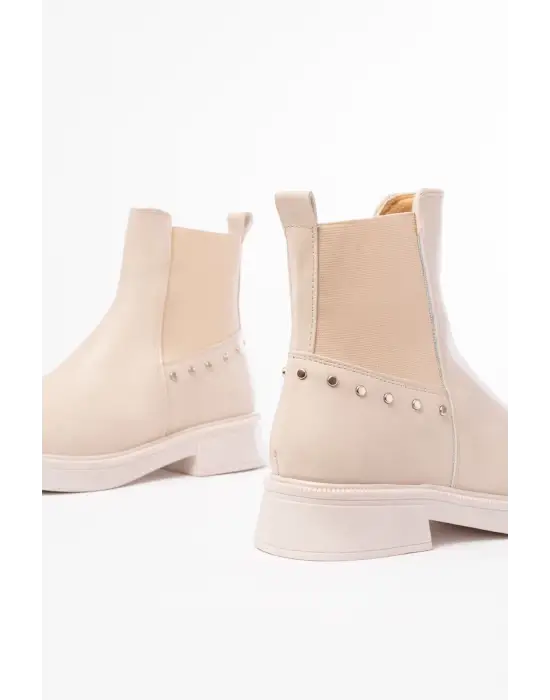 Bej Lastikli Günlük Kadın Bot