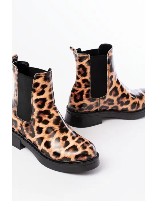 Leopar Lastikli Günlük Kadın Bot