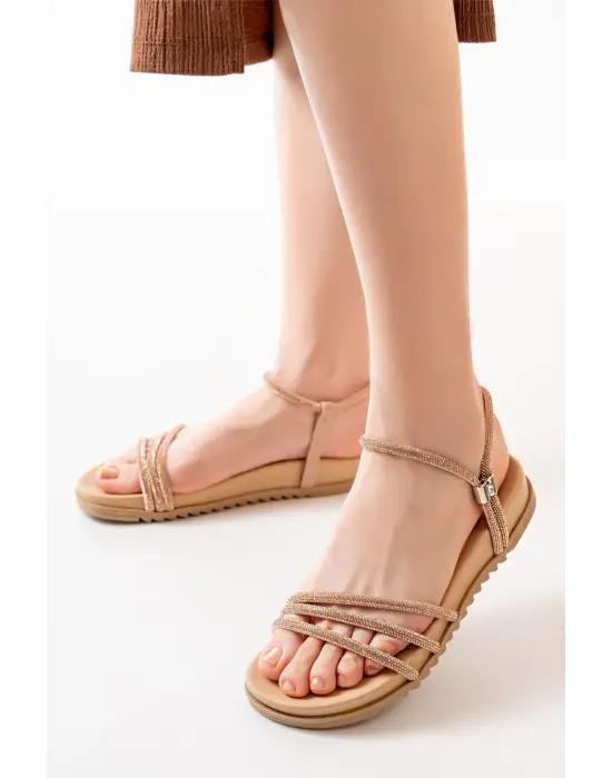 Nut Taşlı Kadın Sandalet