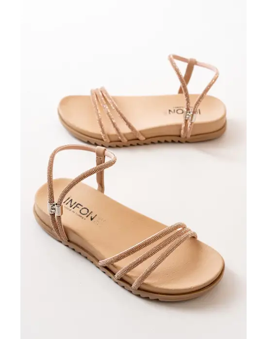 Nut Taşlı Kadın Sandalet