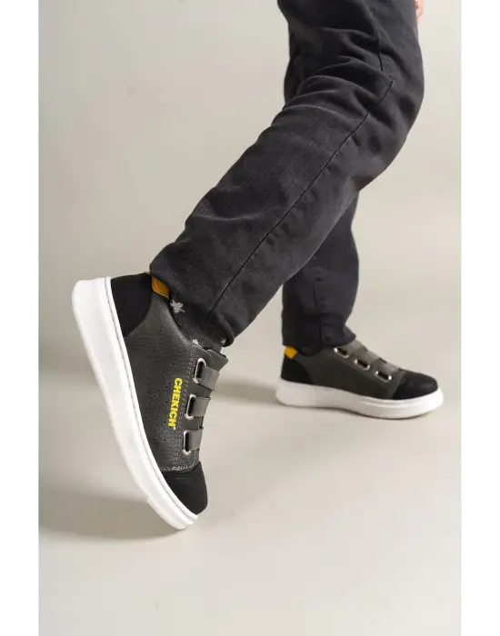 1007 Montana Çocuk Ayakkabı Siyah-Gri-Sarı