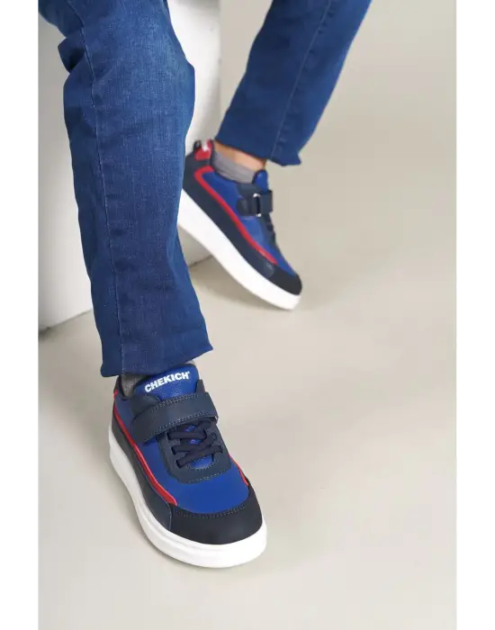 1015 Star-X Çocuk Ayakkabı Lacivert Mavi Kırmızı