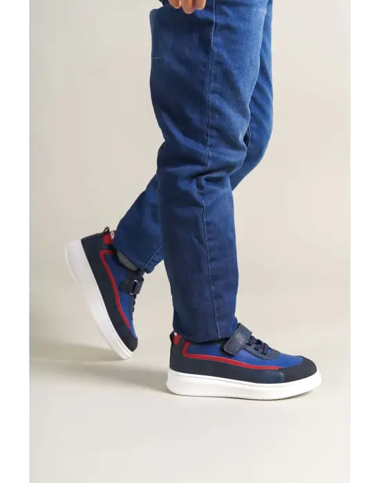 1015 Star-X Çocuk Ayakkabı Lacivert Mavi Kırmızı