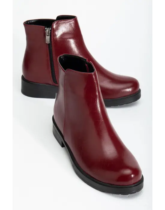 165-204 Bordo Yanki Günlük Kadın Bot