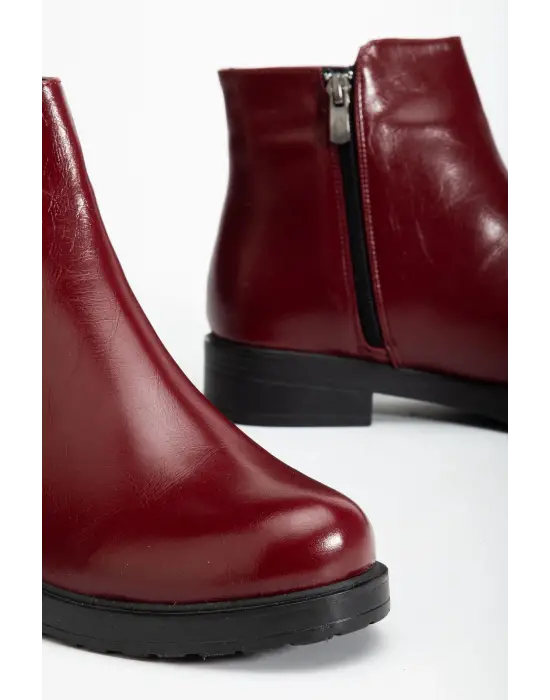 165-204 Bordo Yanki Günlük Kadın Bot