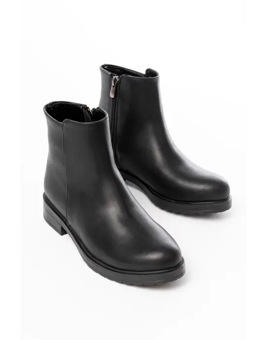 Siyah Fermuarlı Günlük Kadın Bot